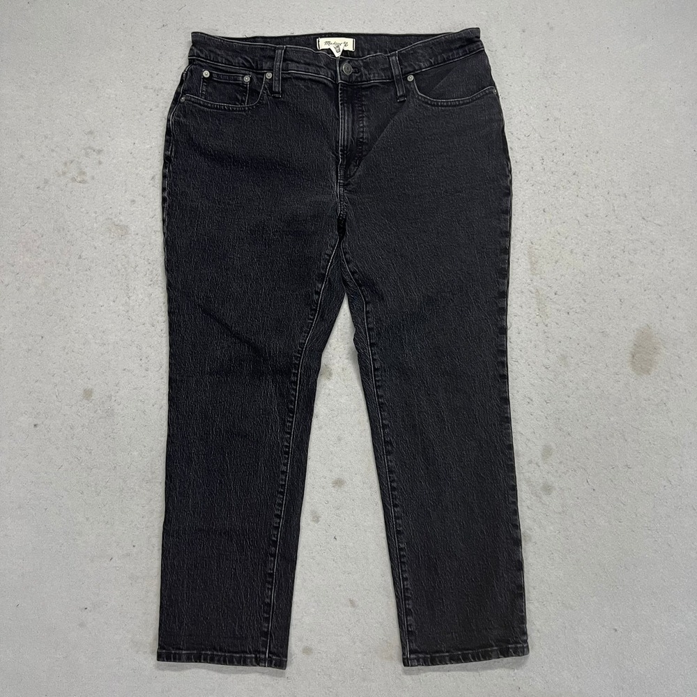 Madewell Mid-Rise Perfect Vintage Jean Washed Black Lunar Denim Size 32